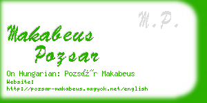 makabeus pozsar business card